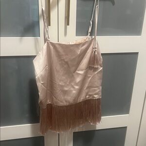 Bailey 44 Pink Fringe Cami Top